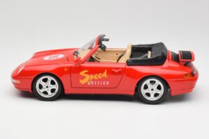 Porsche 911 993 Carrera Kabriolets Sarkans Bburago 1:18 3090 Metāls — attēls 4 no 8