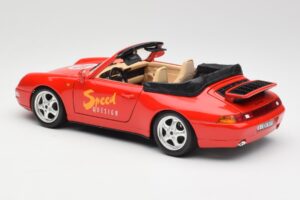 Porsche 911 993 Carrera Kabriolets Sarkans Bburago 1:18 3090 Metāls — attēls 7 no 8