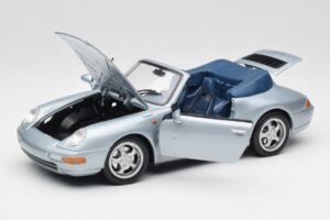 Porsche 911 993 Carrera Kabriolets Sudrabs Maisto 1:18 100299-M1 Metāls — attēls 2 no 8