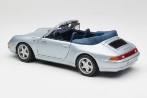 Porsche 911 993 Carrera Kabriolets Sudrabs Maisto 1:18 100299-M1 Metāls — attēls 7 no 8