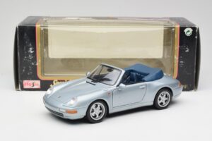 Porsche 911 993 Carrera Kabriolets Sudrabs Maisto 1:18 100299-M1 Metāls — attēls 8 no 8