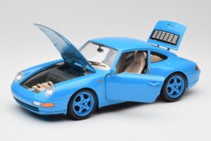 Porsche 911 993 Carrera Zils Bburago 1:18 3060 Metāls — attēls 2 no 8