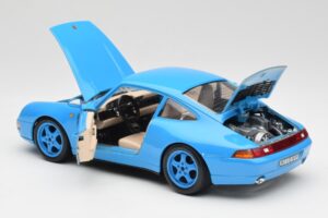 Porsche 911 993 Carrera Zils Bburago 1:18 3060 Metāls — attēls 5 no 8