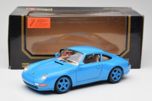Porsche 911 993 Carrera Zils Bburago 1:18 3060 Metāls — attēls 8 no 8