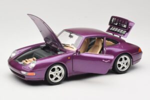 Porsche 911 993 Carrera Violets Bburago 1:18 3060-M2 Metāls — attēls 2 no 8