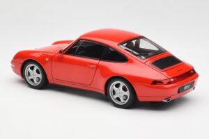 Porsche 911 993 Carrera Sarkans AUTOart 1:18 78132 Metāls — attēls 7 no 8