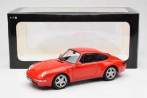 Porsche 911 993 Carrera Sarkans AUTOart 1:18 78132 Metāls — attēls 8 no 8