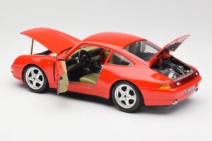 Porsche 911 993 Carrera Sarkans Bburago 1:18 3050 Metāls — attēls 5 no 8