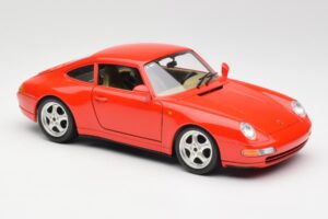 Porsche 911 993 Carrera Sarkans Bburago 1:18 3050 Metāls — attēls 6 no 8