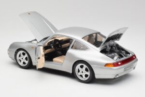 Porsche 911 993 Carrera Sudrabs Bburago 1:18 3050-M1 Metāls — attēls 7 no 8