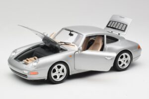 Porsche 911 993 Carrera Sudrabs Bburago 1:18 3050-M1 Metāls — attēls 8 no 8