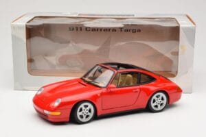 Porsche 911 993 Carrera Targa Sarkans UT Models 1:18 27821 Metāls — attēls 8 no 8