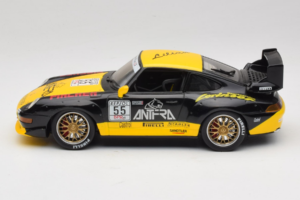 Porsche 911 993 GT2 #55 Melns & Dzeltens Anson 1:18 30325-W Metāls — attēls 3 no 6