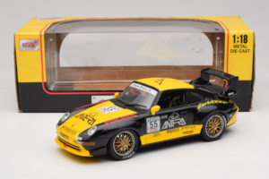 Porsche 911 993 GT2 #55 Melns & Dzeltens Anson 1:18 30325-W Metāls — attēls 5 no 6