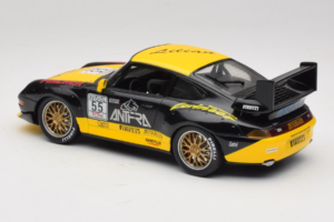 Porsche 911 993 GT2 #55 Melns & Dzeltens Anson 1:18 30325-W Metāls — attēls 6 no 6