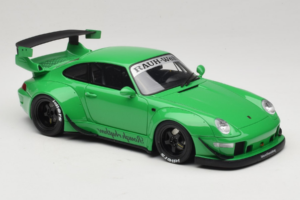 Porsche 911 993 RWB Zaļš GT Spirit 1:18 GT074 Sveķi — attēls 4 no 6