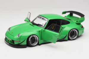 Porsche 911 993 RWB Zaļš Gun Grey Wheels AUTOart 1:18 78151 Kompozīts — attēls 2 no 8