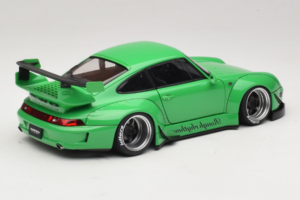 Porsche 911 993 RWB Zaļš Gun Grey Wheels AUTOart 1:18 78151 Kompozīts — attēls 3 no 8
