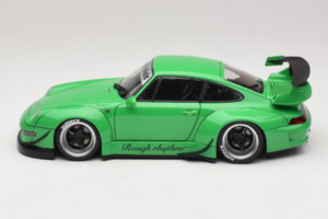 Porsche 911 993 RWB Zaļš Gun Grey Wheels AUTOart 1:18 78151 Kompozīts — attēls 4 no 8