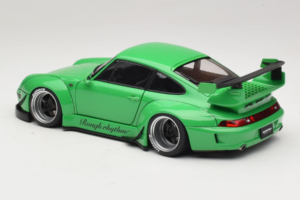 Porsche 911 993 RWB Zaļš Gun Grey Wheels AUTOart 1:18 78151 Kompozīts — attēls 7 no 8
