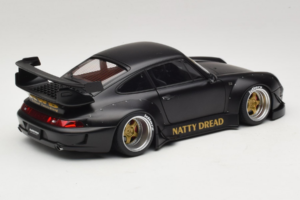 Porsche 911 993 RWB Matt Black With Gold Wheels AUTOart 1:18 78154 Kompozīts — attēls 3 no 8