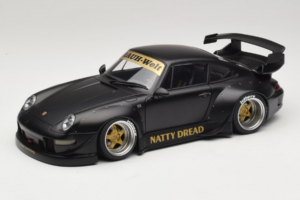 Porsche 911 993 RWB Matt Black With Gold Wheels AUTOart 1:18 78154 Kompozīts
