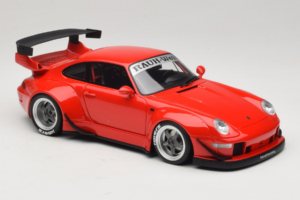 Porsche 911 993 RWB Sarkans GT Spirit 1:18 ZM045 Sveķi — attēls 4 no 6