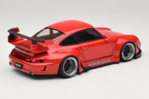 Porsche 911 993 RWB Sarkans Gun Grey Wheels AUTOart 1:18 78153 Kompozīts — attēls 3 no 8