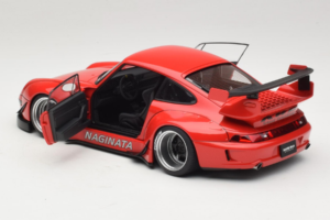 Porsche 911 993 RWB Sarkans Gun Grey Wheels AUTOart 1:18 78153 Kompozīts — attēls 5 no 8