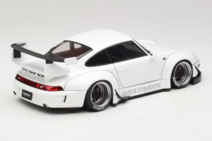 Porsche 911 993 RWB Balts Gun Grey Wheels AUTOart 1:18 78150 Kompozīts — attēls 3 no 8