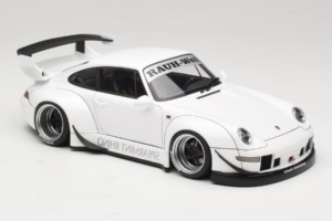 Porsche 911 993 RWB Balts Gun Grey Wheels AUTOart 1:18 78150 Kompozīts — attēls 6 no 8