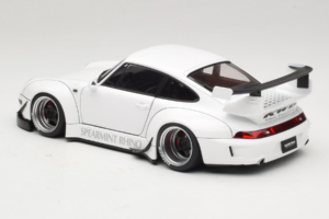 Porsche 911 993 RWB Balts Gun Grey Wheels AUTOart 1:18 78150 Kompozīts — attēls 7 no 8
