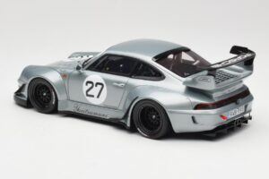 Porsche 911 993 RWB Yuiitsumuni Sudrabs GT Spirit 1:18 GT522 Sveķi — attēls 5 no 6