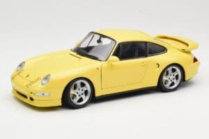 Porsche 911 993 Turbo S Dzeltens UT Models 1:18 27836 Metāls