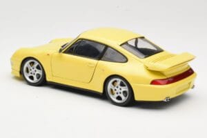 Porsche 911 993 Turbo S Dzeltens UT Models 1:18 27836 Metāls — attēls 7 no 8