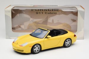 Porsche 911 996 Kabriolets Speed Dzeltens UT Models 1:18 27906 Metāls — attēls 8 no 8