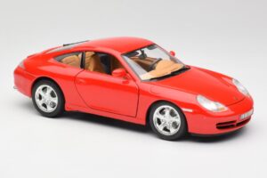 Porsche 911 996 Carrera 4 Sarkans Bburago 1:18 30085 Metāls — attēls 6 no 8