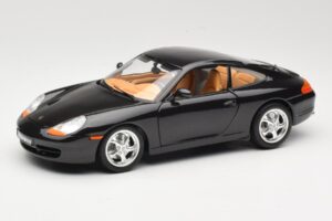 Porsche 911 996 Carrera Melns Bburago 1:18 3385-M2 Metāls