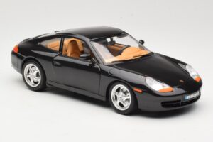 Porsche 911 996 Carrera Melns Bburago 1:18 3385-M2 Metāls — attēls 6 no 8