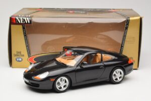 Porsche 911 996 Carrera Melns Bburago 1:18 3385-M2 Metāls — attēls 8 no 8