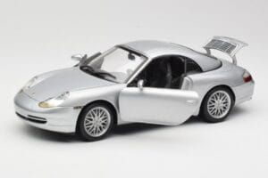 Porsche 911 996 Carrera Kabriolets Sudrabs Hot Wheels 1:18 213595 Metāls — attēls 2 no 8