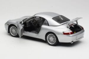 Porsche 911 996 Carrera Kabriolets Sudrabs Hot Wheels 1:18 213595 Metāls — attēls 5 no 8