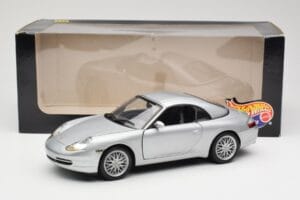 Porsche 911 996 Carrera Kabriolets Sudrabs Hot Wheels 1:18 213595 Metāls — attēls 8 no 8