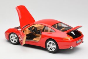 Porsche 911 996 Carrera Sarkans Bburago 1:18 3385 Metāls — attēls 5 no 8