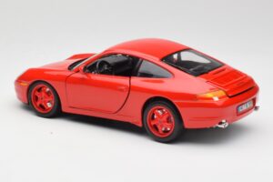 Porsche 911 996 Carrera Sarkans Ierobežots Izdevums Bburago 1:18 3385-M1 Metāls — attēls 7 no 8