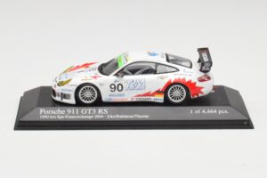 Porsche 911 996 GT3 RS #90 T2M J. Ickx / P. Rabineau 1000km Spa 2004 Minichamps 1:43 400046980 Metāls