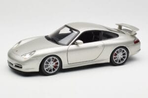 Porsche 911 996 GT3 Sudrabs Hot Wheels 1:18 C2590 Metāls