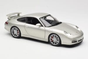 Porsche 911 996 GT3 Sudrabs Hot Wheels 1:18 C2590 Metāls — attēls 6 no 8