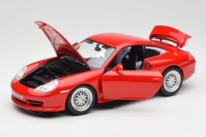 Porsche 911 996 GT3 Strasse Sarkans Bburago 1:18 30395 Metāls — attēls 2 no 8
