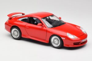 Porsche 911 996 GT3 Strasse Sarkans Bburago 1:18 30395 Metāls — attēls 6 no 8